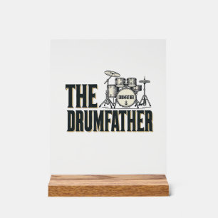 Vintage Drumfather Drummer Zitat Vektor Design_1 Acrylschild