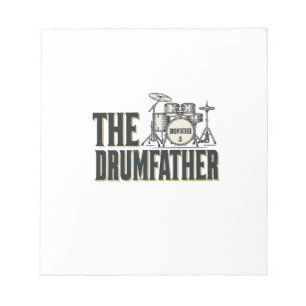 Vintage Drumfather Drummer Zitat Vektor Design_1 Notizblock