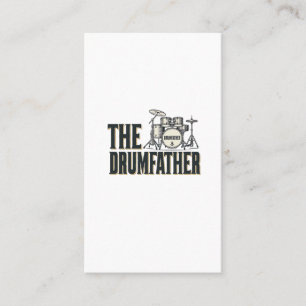 Vintage Drumfather-Drummer-Zitat-Vektordesign_1 Visitenkarte