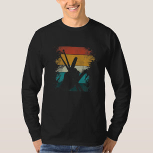 Vintage Drummer Trommelstöcke Rock & Roll Handhörn T-Shirt