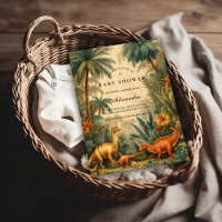 Vintage-Dschungel-Dinosaurier-Baby-Party
