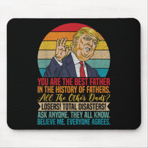 Vintage Du bist der beste Vater Unterstütze Trump Mousepad