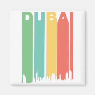 Vintage-Dubai-Stadtansicht Magnet