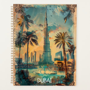 Vintage Dubai Vereinigte Arabische Emirate Burj Kh Planer