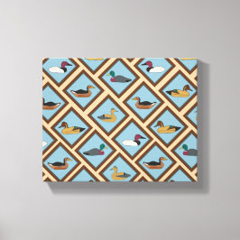 Vintage Duckdekore, Gerahmt in Diamantformen Leinwanddruck