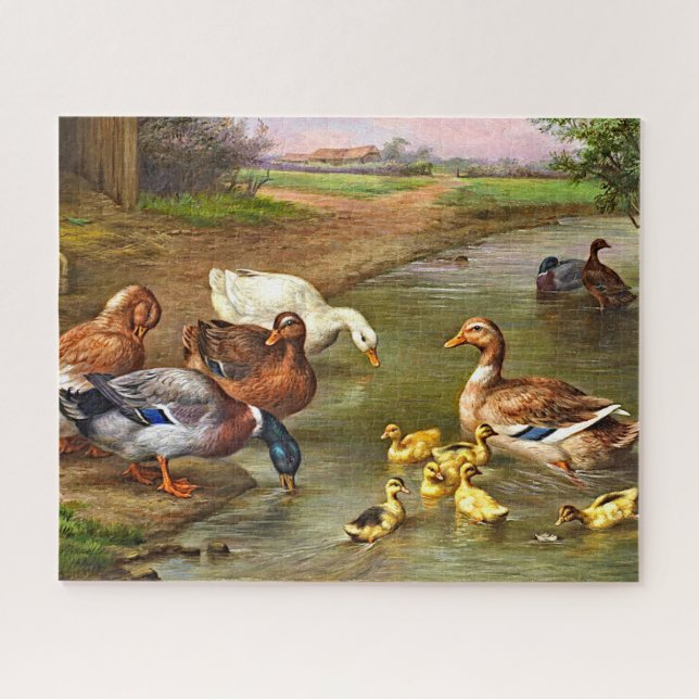 Vintage Ducklings Landtiere Puzzle (Horizontal)