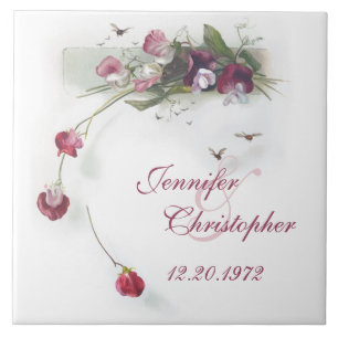 Vintage-Duftwick-Tischdecke zum Jubiläum Fliese