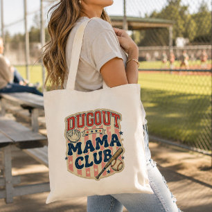Vintage Dugout Mama Club Baseball-Mama-Canvas Tragetasche