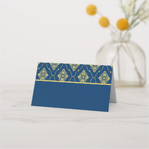 Vintage-Dunkel-Navy-Gold-Art-Deco-Hochzeit Platzkarte