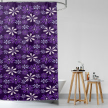 Vintage Dunkelviolette Blumen-Skizze