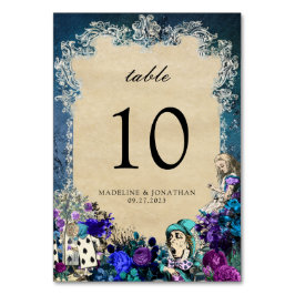 Vintage dunkle Blüteneiche in Worderland Tischnummer