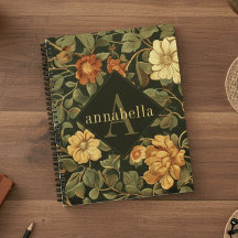 Vintage-Dunkle-Floral-William-Morris-Monogramm
