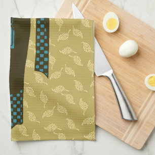 Vintage Dunkle Rote Frau Turban Türkei Jugendstil Geschirrtuch