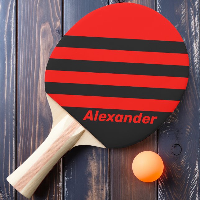 Vintage dunkle Streifen mit Namen Tischtennis Schläger (Von Creator hochgeladen)