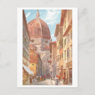 Vintage Duomo in Florenz, Italien, Postkarte