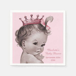 Vintage Dusche Prinzessin-Baby personalisiert Serviette