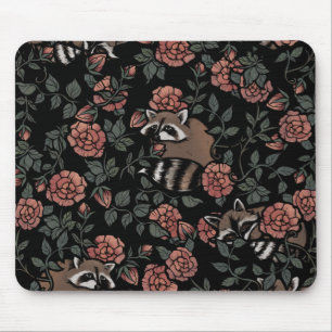 Vintage Dusty Rose Waschbären Mousepad
