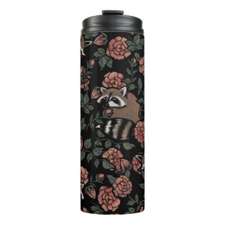 Vintage Dusty Rose Waschbären Thermosbecher