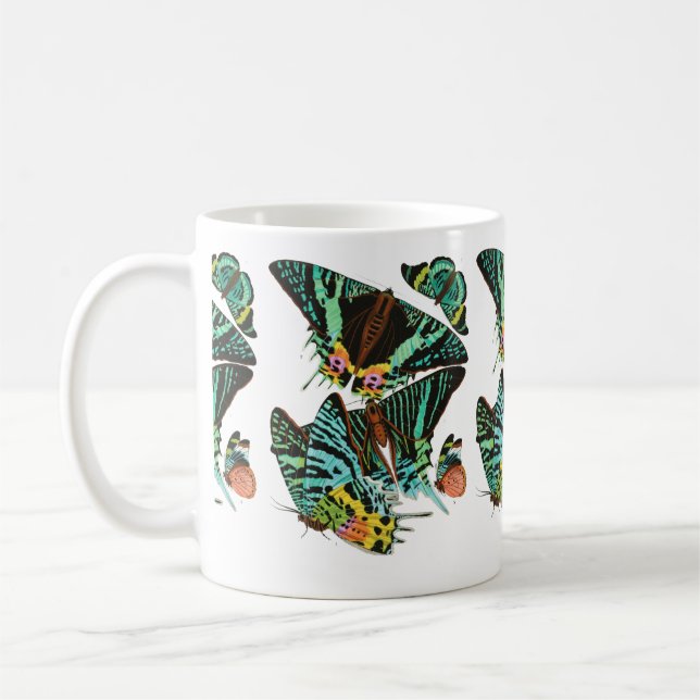Vintage E.A. Séguy's Green butterflies Kaffeetasse (Links)
