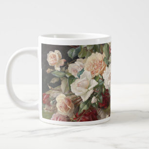 Vintage E. Hariel Rose Stillleben Jumbo-Tasse