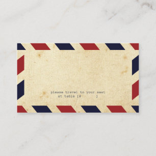 Vintage E-Mail-Begleitkarte Platzkarte