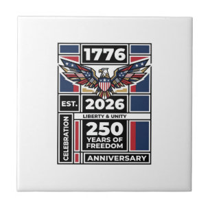 Vintage Eagle 1776 2026 Shirt Patriotische Typogra Fliese