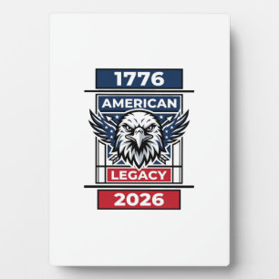 Vintage Eagle 1776 2026 Shirt Patriotische Typogra Fotoplatte