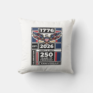 Vintage Eagle 1776 2026 Shirt Patriotische Typogra Kissen