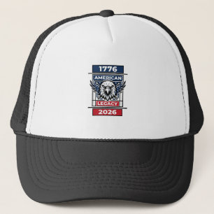 Vintage Eagle 1776 2026 Shirt Patriotische Typogra Truckerkappe