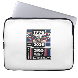 Vintage Eagle 1776 2026 T-Shirt Patriotische Typog Laptopschutzhülle