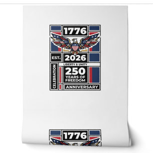 Vintage Eagle 1776 2026 T-Shirt Patriotische Typog Tapete
