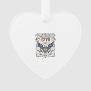 Vintage Eagle America 1776 Patriotisch Ornament