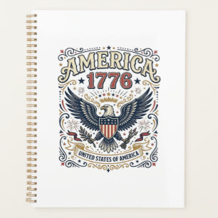 Vintage Eagle America 1776 Patriotisch Planer