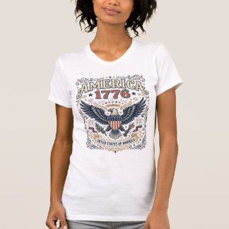 Vintage Eagle America 1776 Patriotisch T-Shirt