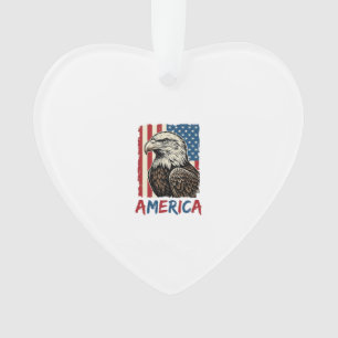Vintage Eagle America Patriotisches Shirt Design_1 Ornament