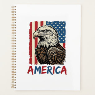 Vintage Eagle America Patriotisches Shirt Design_1 Planer