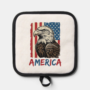 Vintage Eagle America Patriotisches Shirt Design_1 Topflappen