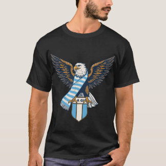 Vintage Eagle Football Pride - Himmelblau & Weiß H T-Shirt