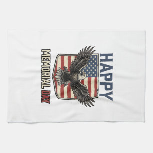 Vintage Eagle Memorial Day Patriotisches Shirt Des Geschirrtuch