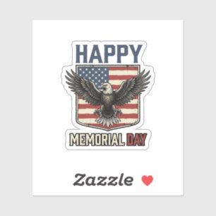 Vintage Eagle Memorial Day Patriotisches Shirts De Aufkleber