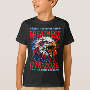 Vintage Eagle USA-Flagge 250 Jahre 1776-2026 250. T-Shirt