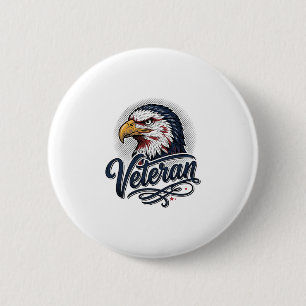 Vintage Eagle Veteran Patriotic Shirt Design_1 Button