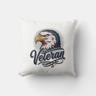 Vintage Eagle Veteran Patriotic Shirt Design_1 Kissen