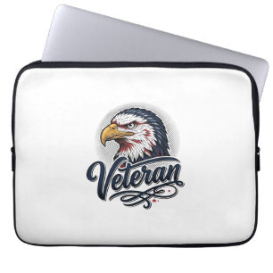 Vintage Eagle Veteran Patriotic Shirt Design_1 Laptopschutzhülle