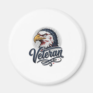 Vintage Eagle Veteran Patriotic Shirt Design_1 Magnet