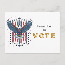 Vintage Eagle Vote Postkarte