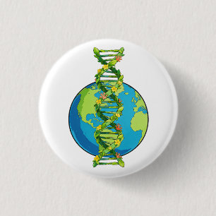Vintage-Earth-Day-DNA-Natur-Illustration Button