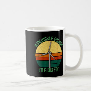 Vintage Earth Day Erneuerbare Energie Ich bin ein Kaffeetasse