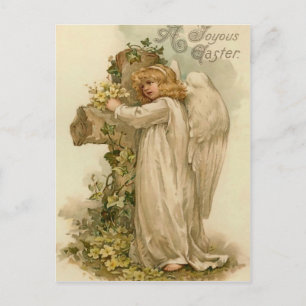 Vintage Easter Angel Postcard Feiertagspostkarte