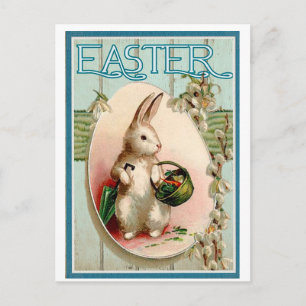 Vintage Easter Bunny Feiertagspostkarte